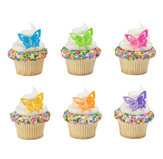 Butterfly Cupcake Topper Rings | www.sprinklebeesweet.com