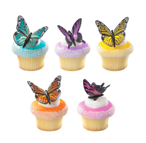Colorful Butterfly Cupcake Picks | www.sprinklebeesweet.com