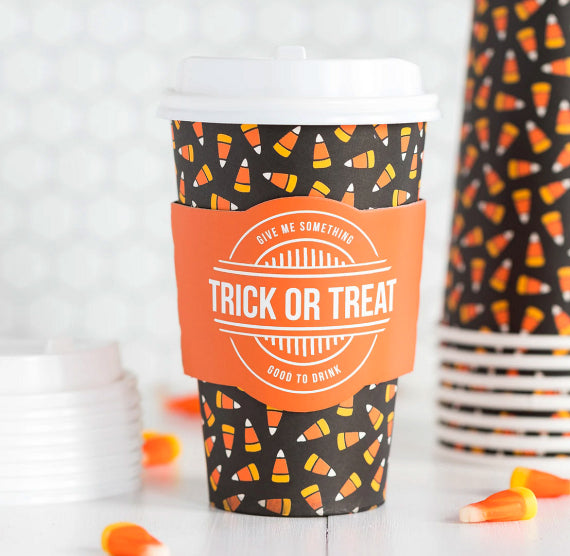 Halloween Coffee Cups: Candy Corn | www.sprinklebeesweet.com