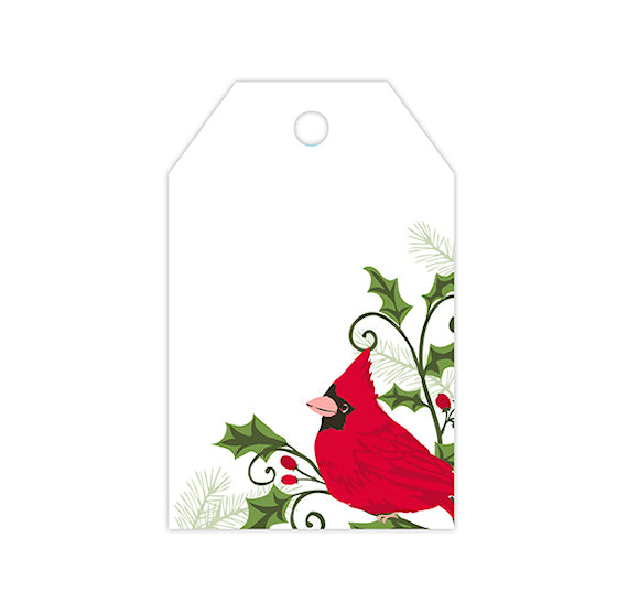 Christmas Gift Tags: Holly + Cardinal | www.sprinklebeesweet.com