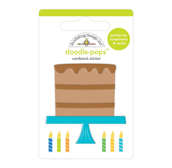 Doodle-Pops Chocolate Cake Sticker | www.sprinklebeesweet.com