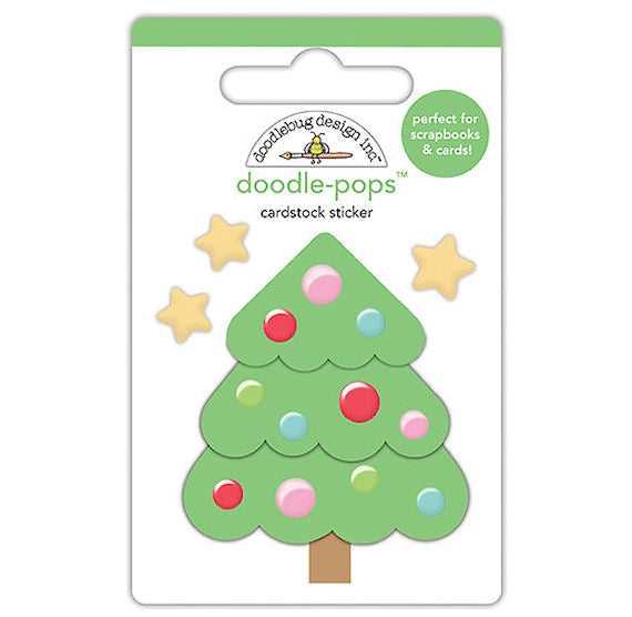 Doodle-Pops Christmas Tree Sticker | www.sprinklebeesweet.com