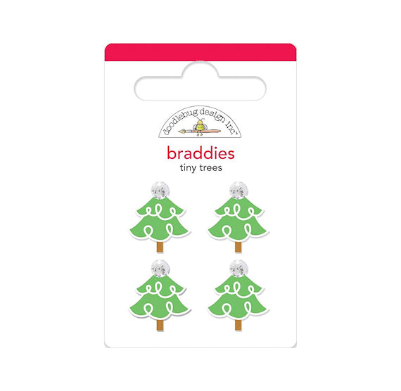 Doodlebug Christmas Tree Brads | www.sprinklebeesweet.com