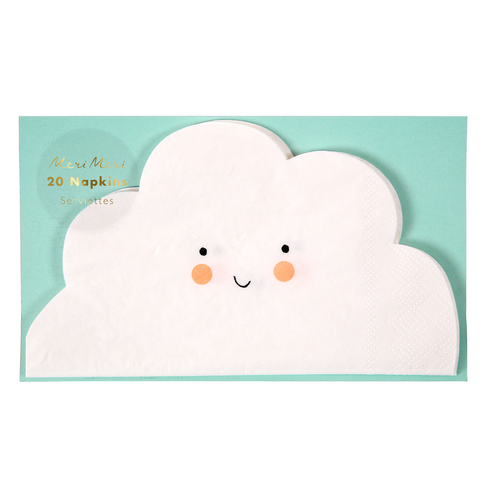 Happy Cloud Napkins | www.sprinklebeesweet.com