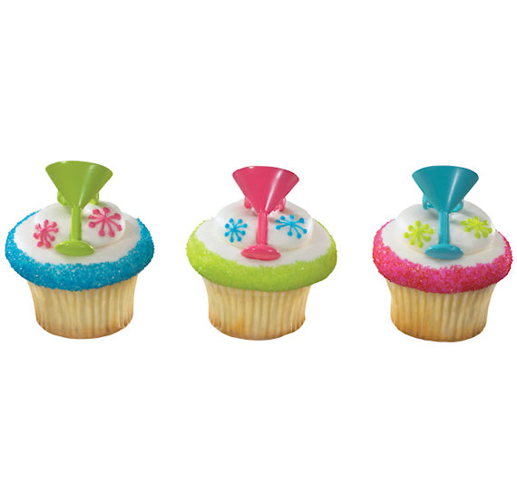 Cocktail Cupcake Topper Rings | www.sprinklebeesweet.com