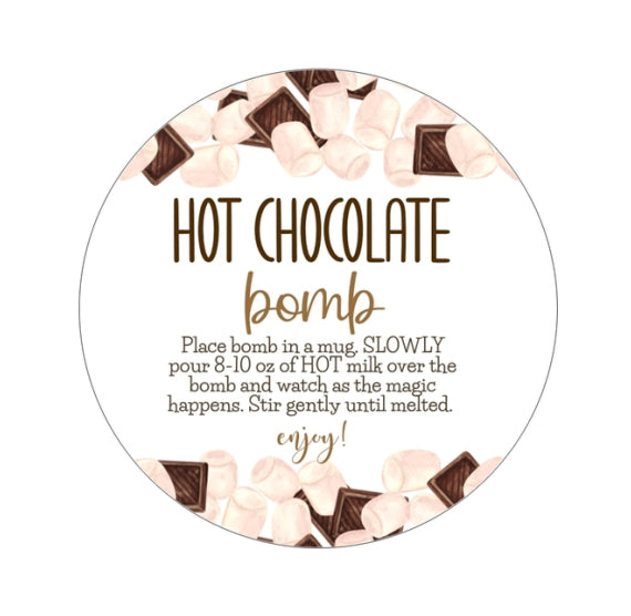 Hot Cocoa Bomb Stickers | www.sprinklebeesweet.com