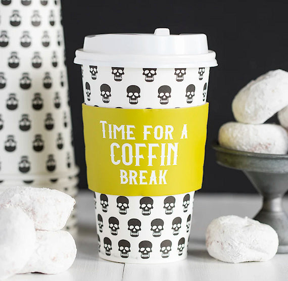 Halloween Coffee Cups: Skull | www.sprinklebeesweet.com