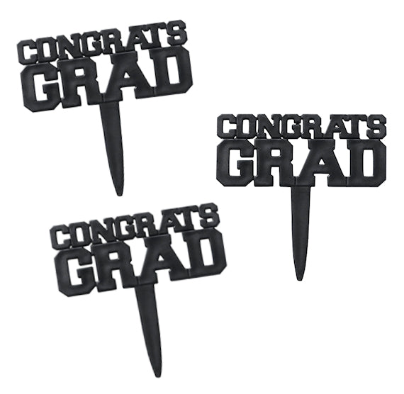 Graduation Cupcake Picks: Congrats Grad | www.sprinklebeesweet.com
