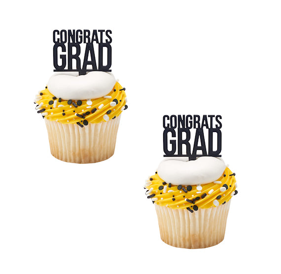 Congrats Grad Cupcake Picks: Modern | www.sprinklebeesweet.com