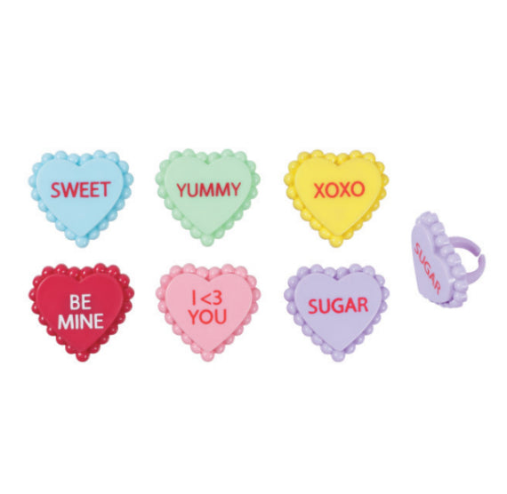 Valentine's Day Toppers: Conversation Hearts | www.sprinklebeesweet.com