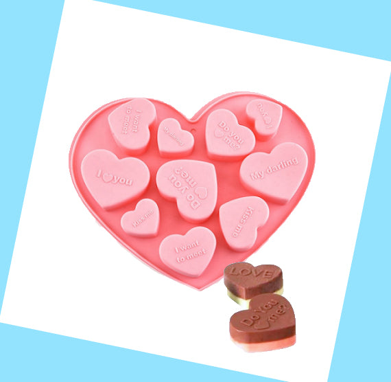 11” Valentine's Day Silicone 3D Heart Shaped Mold Chocolate Baking XOXO !