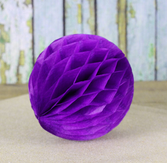 Dark Purple Honeycomb Tissue Balls: 3" | www.sprinklebeesweet.com
