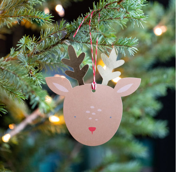 Reindeer Shaped Oversized Gift Tags | www.sprinklebeesweet.com