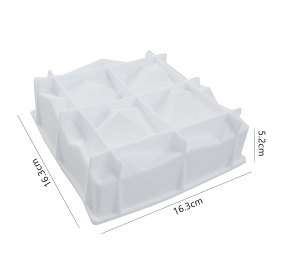 Geometric Square Mold: Large | www.sprinklebeesweet.com