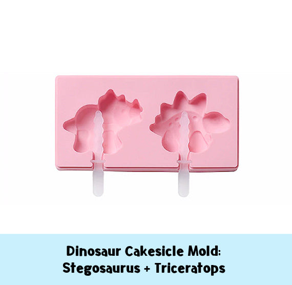 Dinosaur Cakesicle Mold: Stegosaurus + Triceratops | www.sprinklebeesweet.com