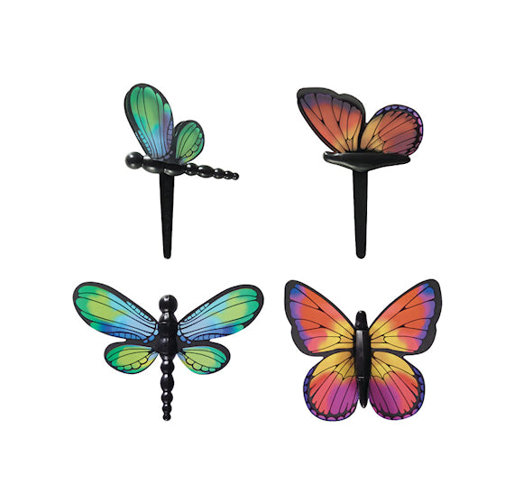 Dragonfly and Butterfly Cupcake Picks | www.sprinklebeesweet.com
