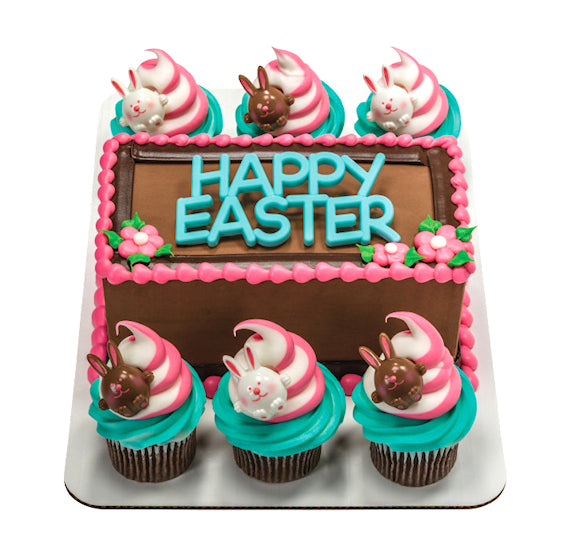 Happy Easter Cake Topper Plaques | www.sprinklebeesweet.com