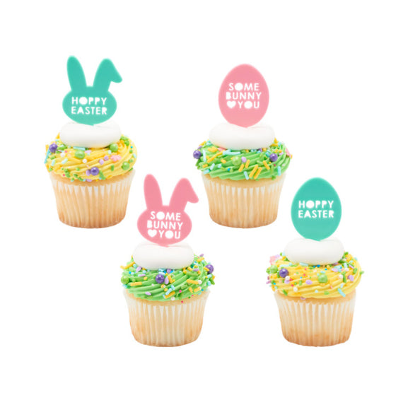 Easter Cupcake Picks: Bunny & Egg | www.sprinklebeesweet.com