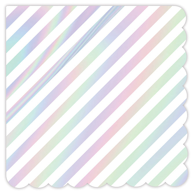 Small Iridescent Napkins: Stripe | www.sprinklebeesweet.com
