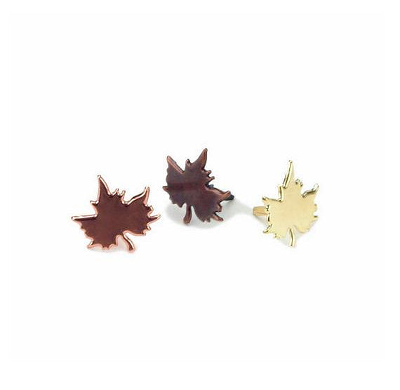 Fall Leaf Brads: 3 Colors | www.sprinklebeesweet.com
