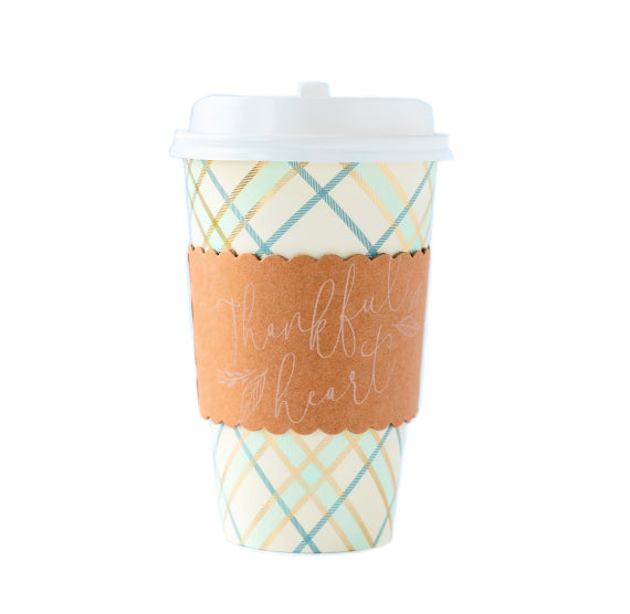 Fall Coffee Cups: Thankful Heart Plaid | www.sprinklebeesweet.com