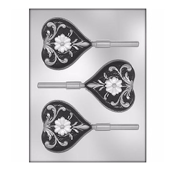 Fancy Heart Lollipop Mold | www.sprinklebeesweet.com