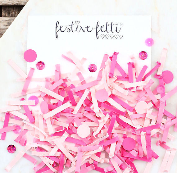 Festive Fetti Ombre Pink Confetti | www.sprinklebeesweet.com