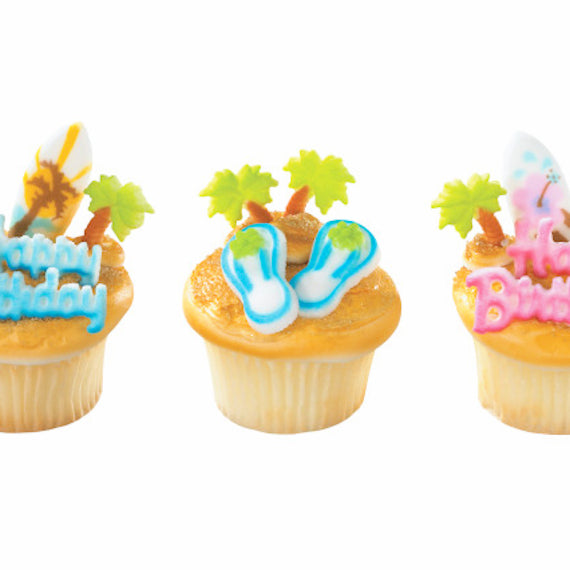 Flip Flops Sugar Toppers: BULK BOX | www.sprinklebeesweet.com