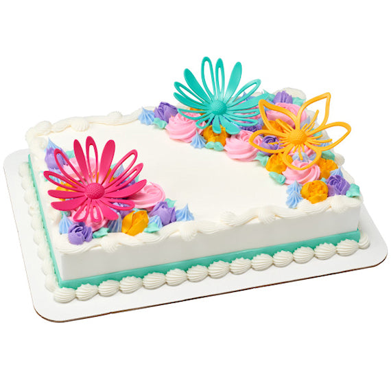 Flower Cake Toppers: Set of 6 | www.sprinklebeesweet.com