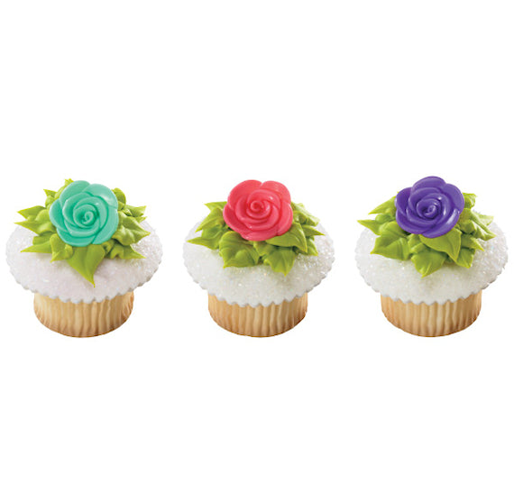 Rose Cupcake Picks | www.sprinklebeesweet.com