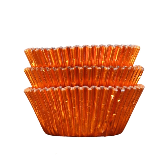 Bulk Cupcake Liners: Orange Foil | www.sprinklebeesweet.com