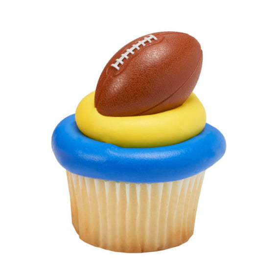 Football Cupcake Topper Rings | www.sprinklebeesweet.com