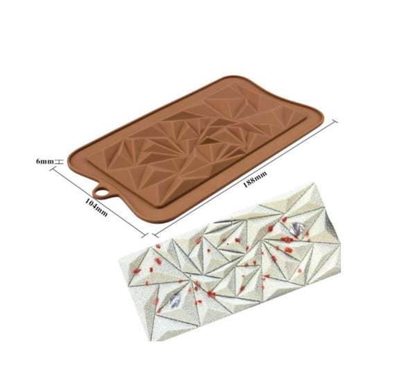 Chocolate Bar Mold: Geometric Diamond | www.sprinklebeesweet.com