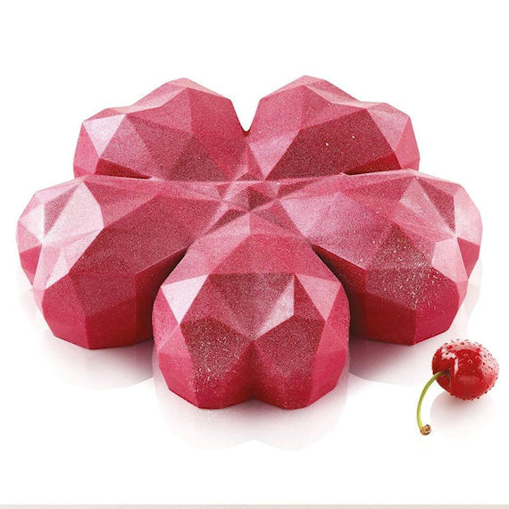 Geometric Heart Flower Mold | www.sprinklebeesweet.com