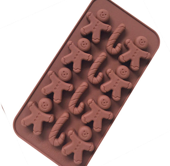 Silicone Christmas Mold: Candy Cane + Gingerbread | www.sprinklebeesweet.com