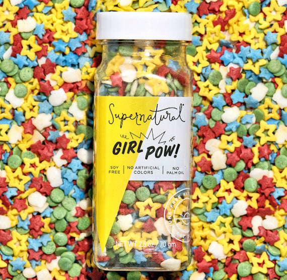 Girl Power Superhero Sprinkle Mix | www.sprinklebeesweet.com