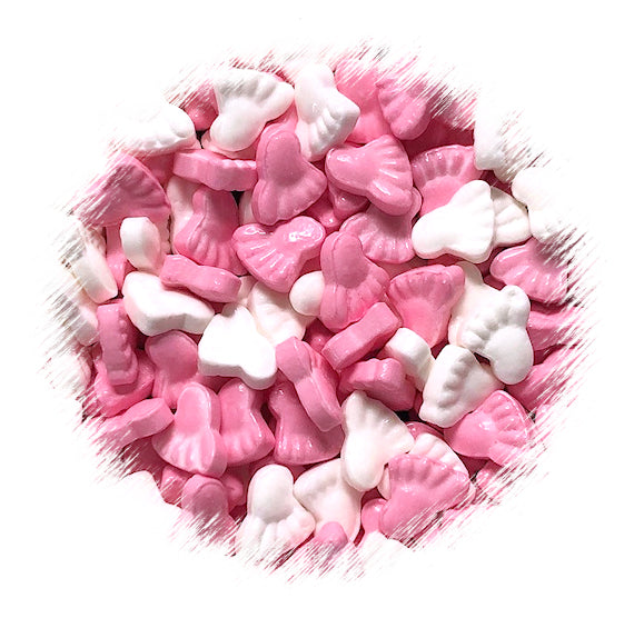 Baby Feet Candy Sprinkles: Pink + White | www.sprinklebeesweet.com