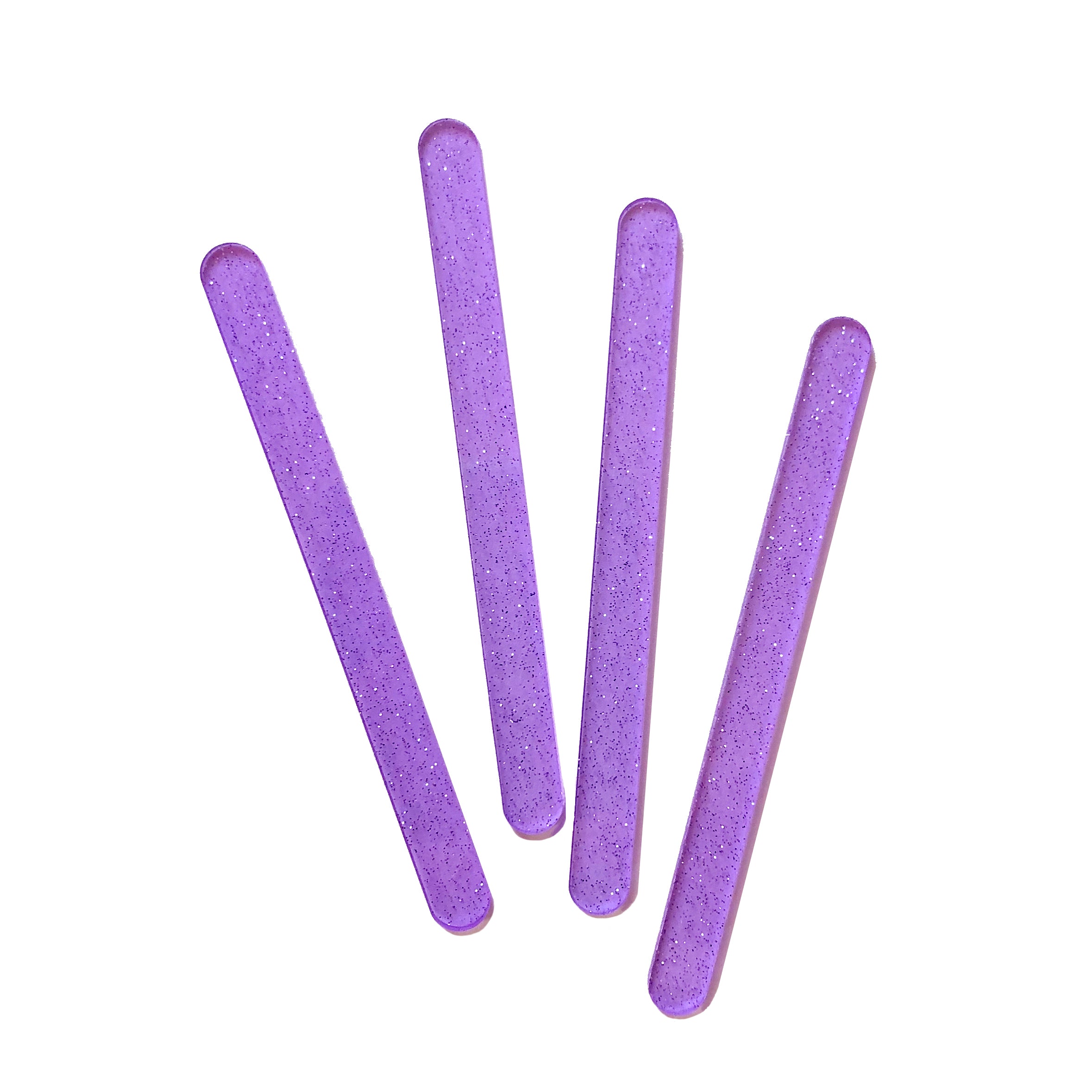 Acrylic Popsicle Sticks: Glitter Soft Purple | www.sprinklebeesweet.com