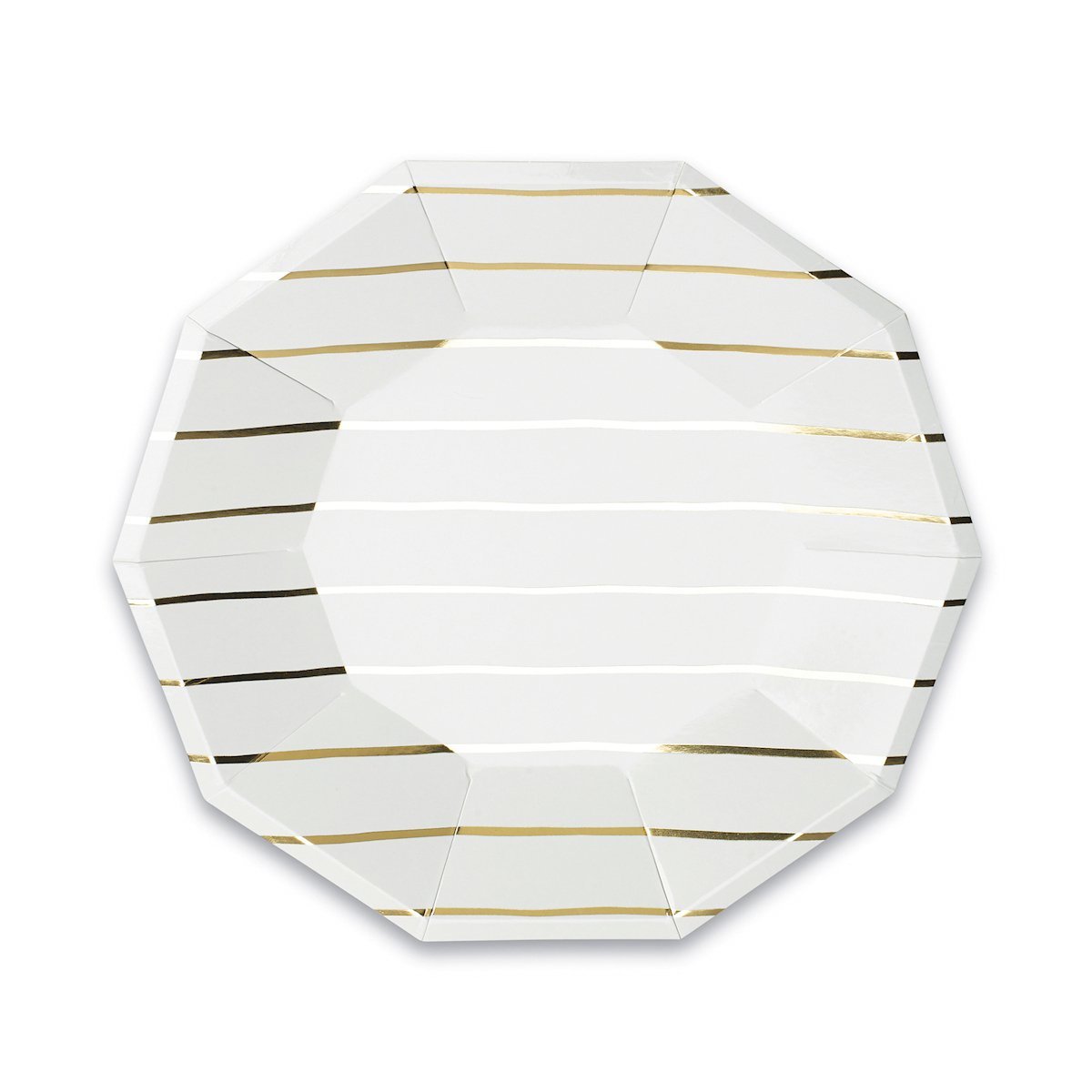 Striped Small Gold Plates | www.sprinklebeesweet.com