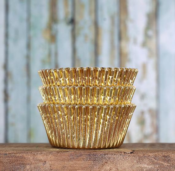 Bulk Cupcake Liners: Gold Foil | www.sprinklebeesweet.com