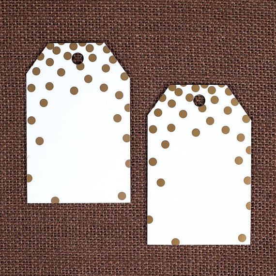 Gold Gift Tags: Polka Dot: 100CT - LAST SET | www.sprinklebeesweet.com