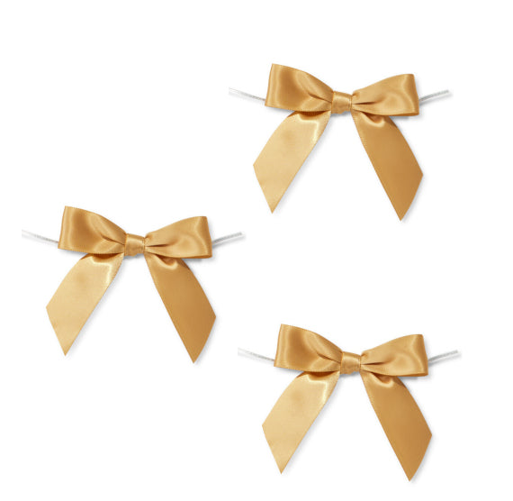Gold Bows with Ties: 3" | www.sprinklebeesweet.com