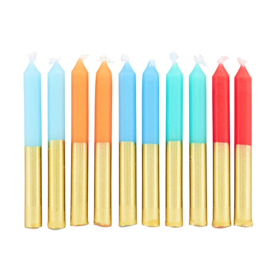Wilton Birthday Candles: Assorted Gold Dipped | www.sprinklebeesweet.com