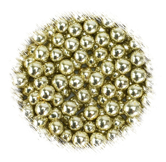 Gold Dragees: 5mm | www.sprinklebeesweet.com