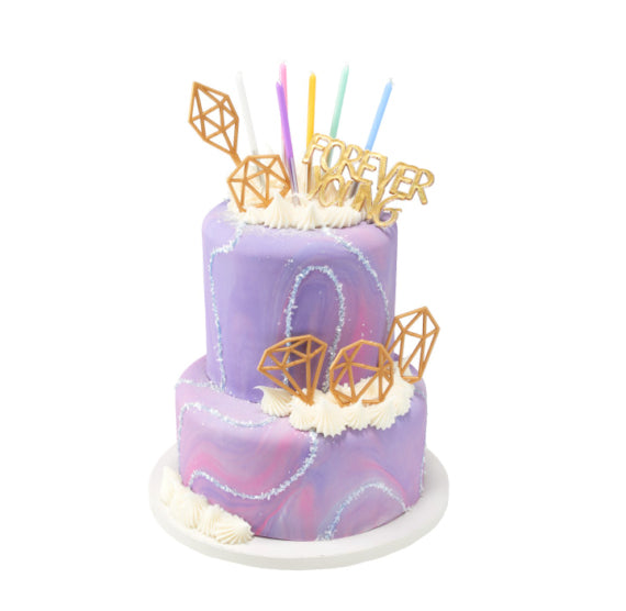 Geometric Cake Toppers: Gold Gems | www.sprinklebeesweet.com