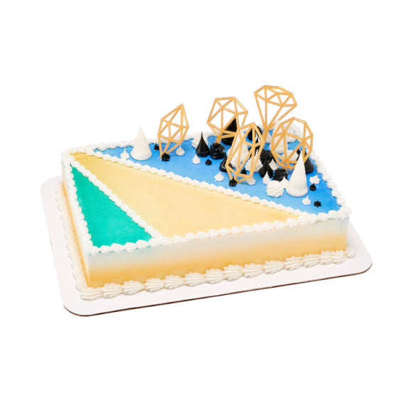 Geometric Cake Toppers: Gold Gems | www.sprinklebeesweet.com