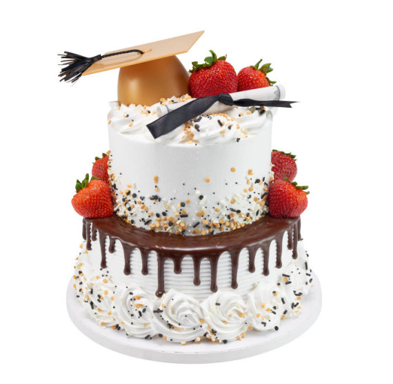 Gold Graduation Cap Cake Topper: 4" | www.sprinklebeesweet.com