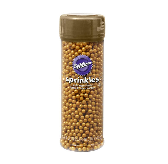 Wilton Mini Gold Sugar Pearls | www.sprinklebeesweet.com