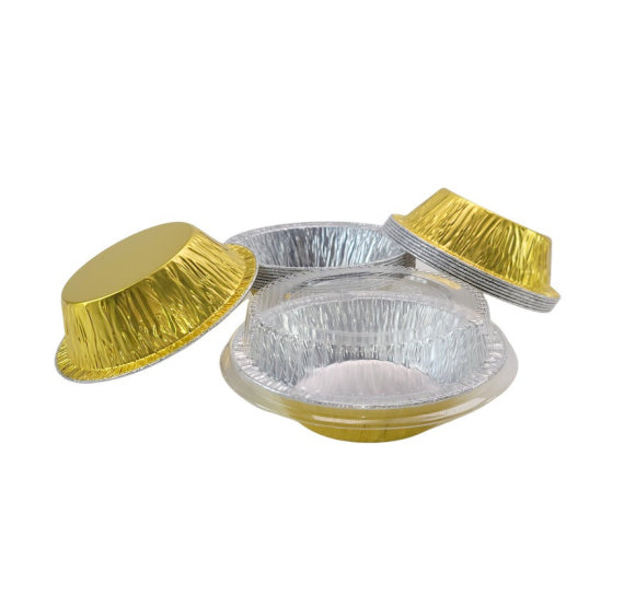 Small 5" Pie Pans with Lids: Gold | www.sprinklebeesweet.com