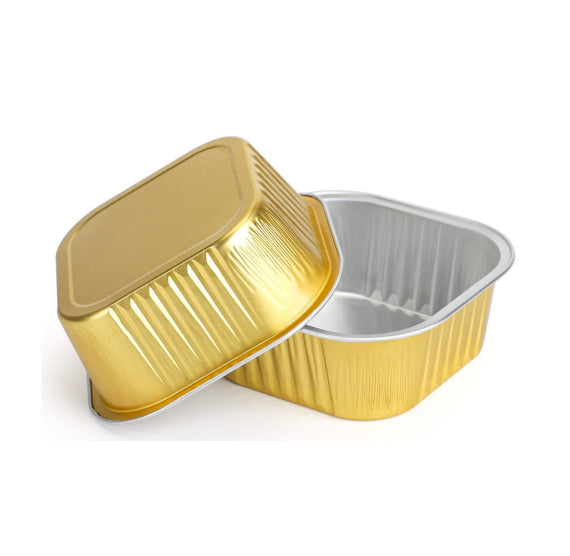 Square Snack Cake Pans with Lids: Gold | www.sprinklebeesweet.com